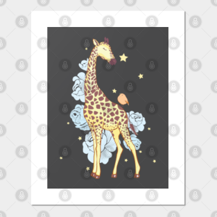 Cute Giraffe Posters And Art Prints Teepublic