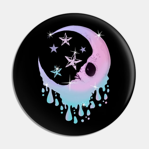 Pastel Moon Goth Aesthetic Art For Girls Pin by Zone32