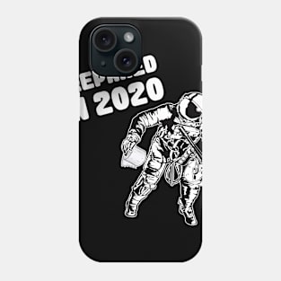 Astronaut with toilet paper and submachine gun Phone Case