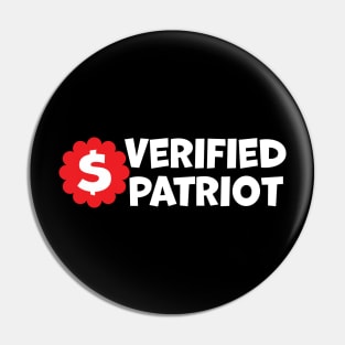 Patriotic American Social Media Verified Patriot Badge Pin