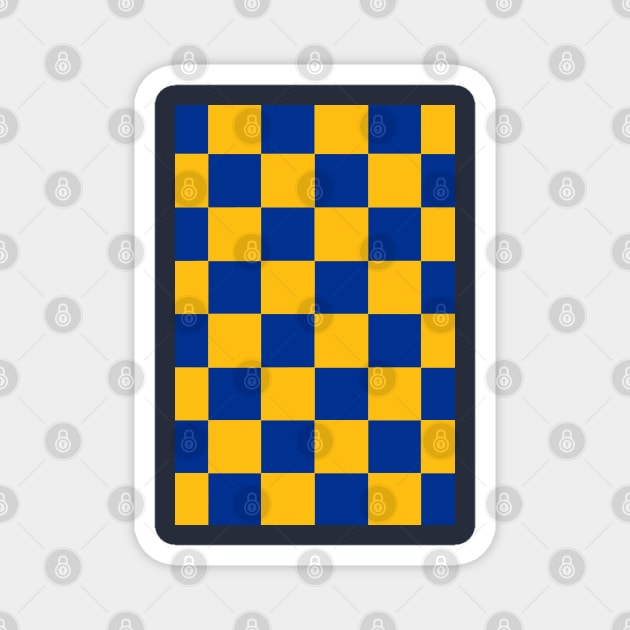 Leicester Checkered Flag (Red and White) Magnet by Confusion101