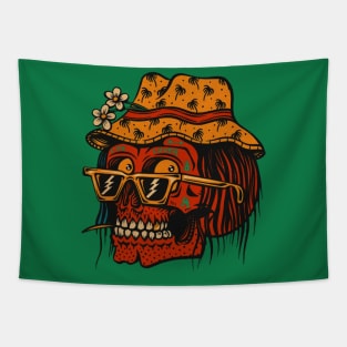 skull chill art Tapestry