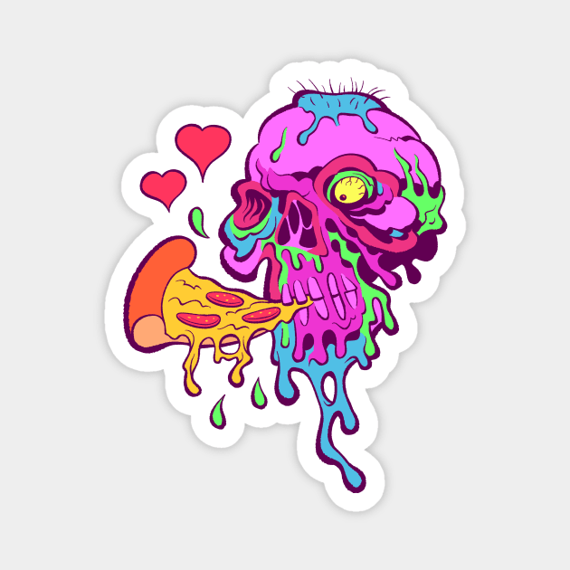 Pizza Zombie Magnet by tommartinart