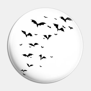 Halloween Flying Black Bats Pin