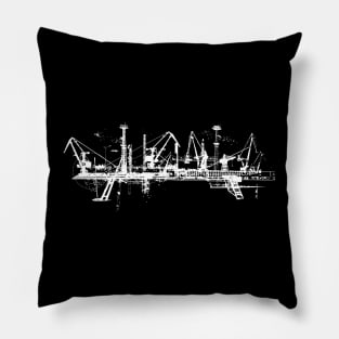 Industrial Shipyard Design Pillow