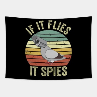 If It Flies It Spies Birds Conspiracy Theory Tapestry