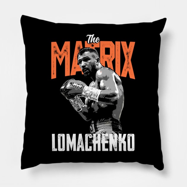 Lomachenko The Matrix (orange) Pillow by RichyTor