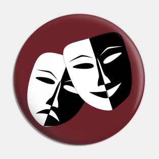 Comedy Tragedy Theatre Masks Pin