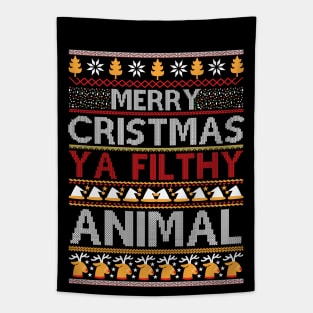 Merry Christmas Ya Filthy Animal Tapestry