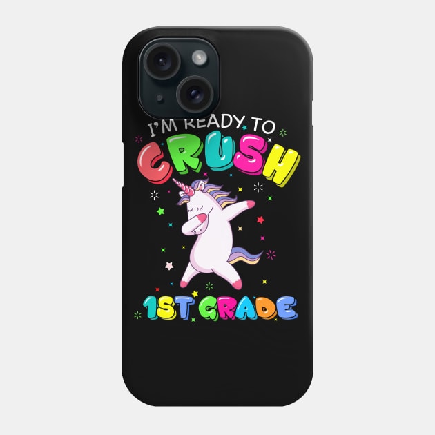 I'm ready to crush 1st grade dabbing Unicorn Phone Case by opippi