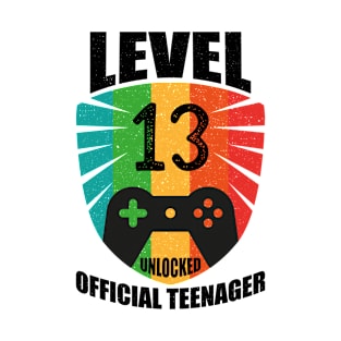 Level 13 unlocked official teenager gamer gift T-Shirt