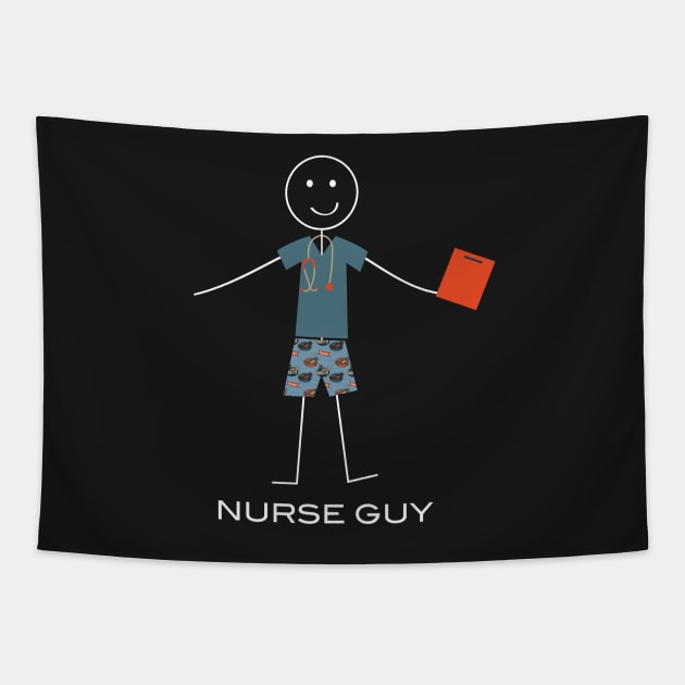 Funny Mens Nurse Guy Tapestry by whyitsme