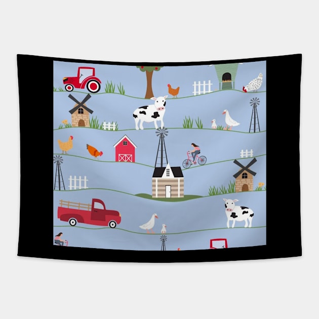 cows patterns Tapestry by TelorDadar