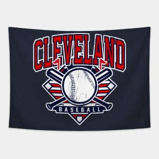 Vintage Cleveland Baseball Tapestry