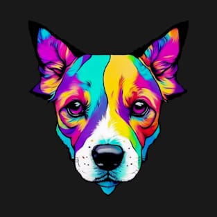 Funky Pop Art Dog Head T-Shirt