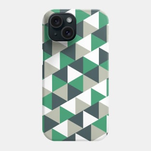 Green Geometric Triangles Phone Case