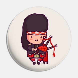 Cute Scottish Bagpiper Pin