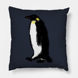 Artwork of an Emperor Penguin Pillow