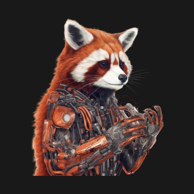 Cyberrific Red Panda - Furry Warrior of the Future by MerlinArt