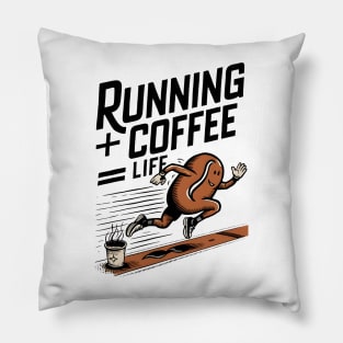 Sprint Brew: Running + Coffee = Life Design Pillow