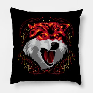 wolf art Pillow