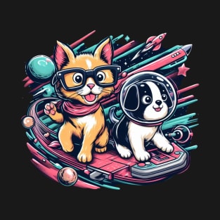Cosmic Adventures - Cat Duo T-Shirt