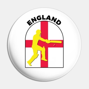 England Cricket Batsman England Flag Pin