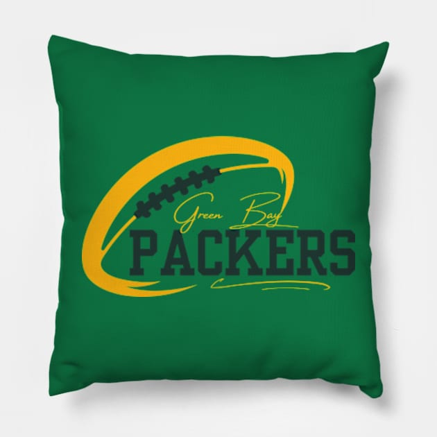 packers football Pillow by soft and timeless