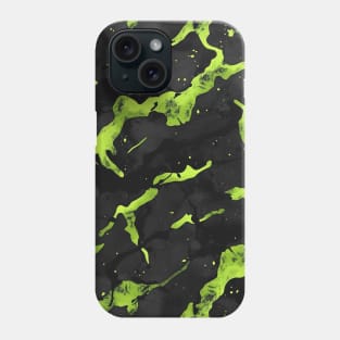 Black and Neon Green Camo Pattern Phone Case