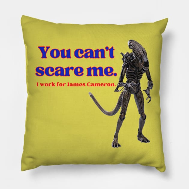 You Can't Scare Me! Pillow by These Things Matter