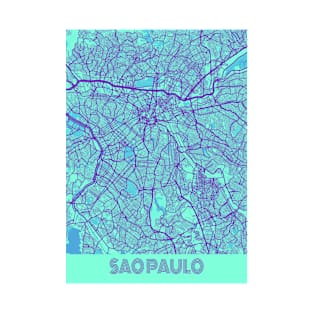 Sao Paulo - Brazil Galaxy City Map T-Shirt