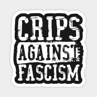 Crips Against Fascism (White Text) Magnet