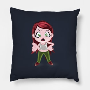 beautiful girls - cartoon character for young girls (choose your twin) Pillow