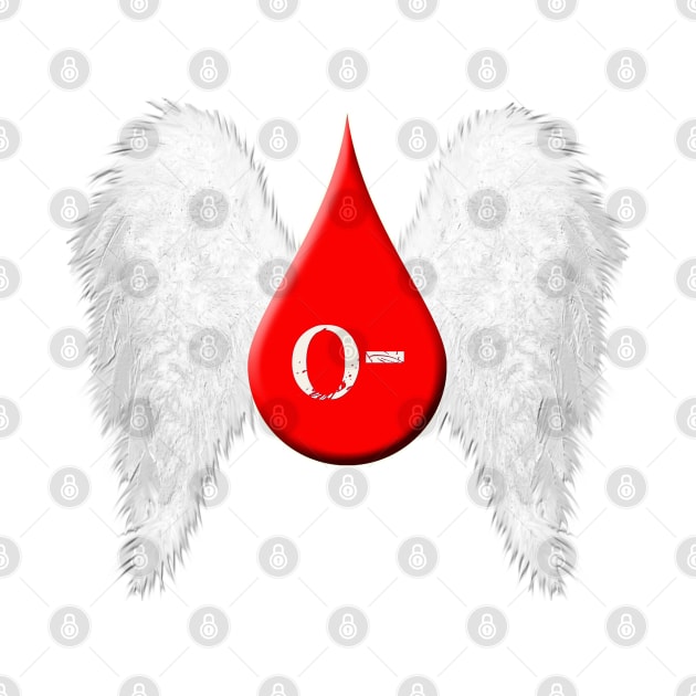 Blood Type O Negative - Angel Wings by PurplePeacock