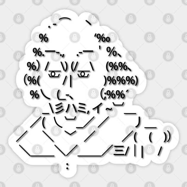 Ascii Art Shakespeare Ascii Art Sticker Teepublic Au