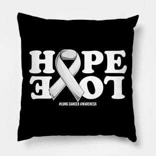 Lung Cancer Support | White Ribbon Squad Support Lung Cancer awareness Pillow