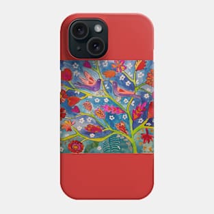 Birds in Love on Doodle Hearts, Valentines day! Phone Case