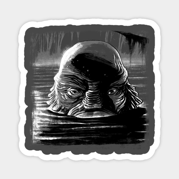 The Creature from the Black Lagoon Magnet by pavstudio