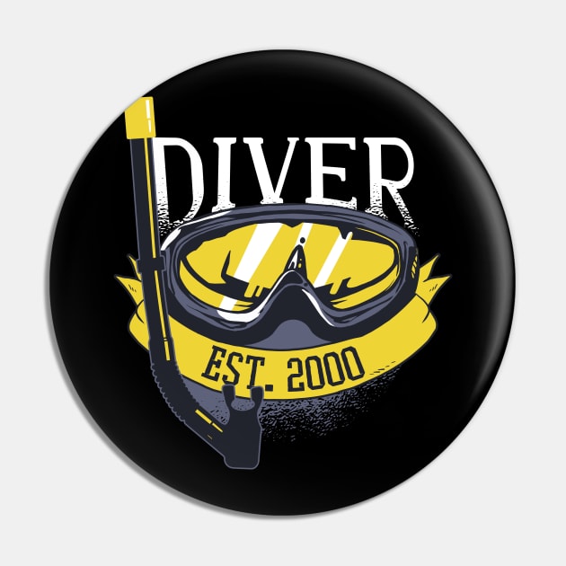 Scuba Diver Life Scuba Diving Adventure Pin by OfCA Design