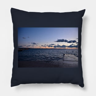 Dusk on Piran Coast, Slovenia Pillow