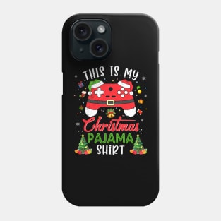 This is My Christmas Pajama Santa Hat Gamer Video Game Games T-Shirt Phone Case