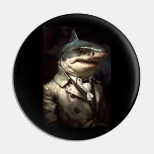 Great White Shark Classic Portrait Pin