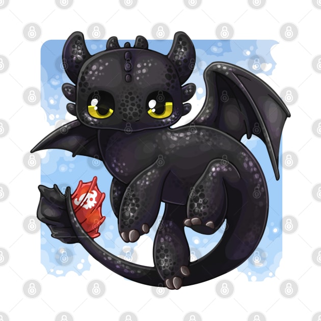 Toothless by NatureDrawing