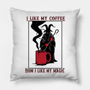 Dark Coffee, Dark Magic Pillow