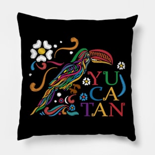 Toucan Yucatan embroidered effect Pillow