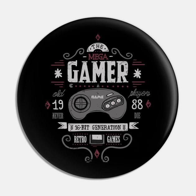 Retro Gaming - Sega genesis 16 bit - Cartridge gamer Pin by Typhoonic