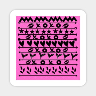 Pink Kisses XOXO Magnet