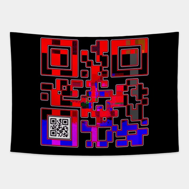 Desire QR Code Tapestry by crunchysqueak