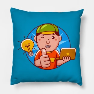 Graphic Designer Man Pillow