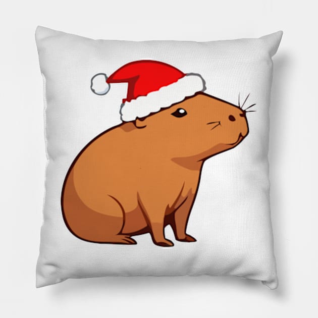 Capybara Christmas Pillow by IDesign23